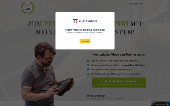 Screenshot of dunzinger-massschuhe.com