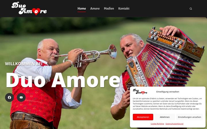 Screenshot von duo-amore.at