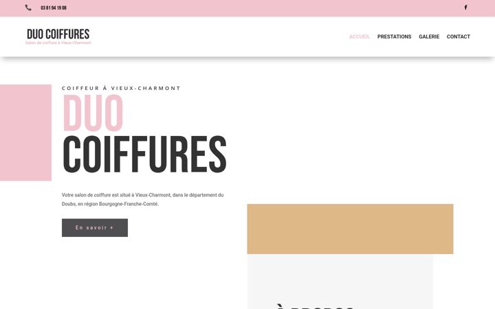 Ekrānuzņēmums no duo-coiffures.fr