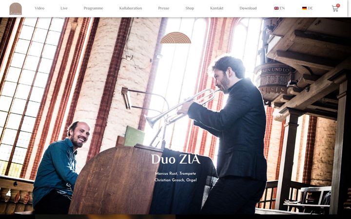 Screenshot of duo-zia.de