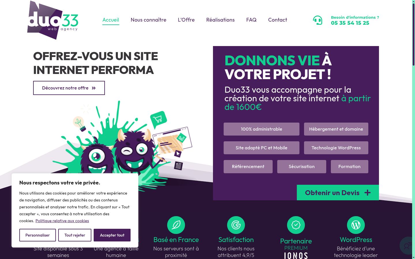 Screenshot del banner di consenso mostrato prima di qualsiasi interazione