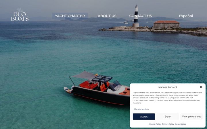 Screenshot of duoboats.com