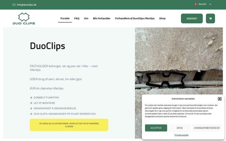 Skjámynd af duoclips.dk