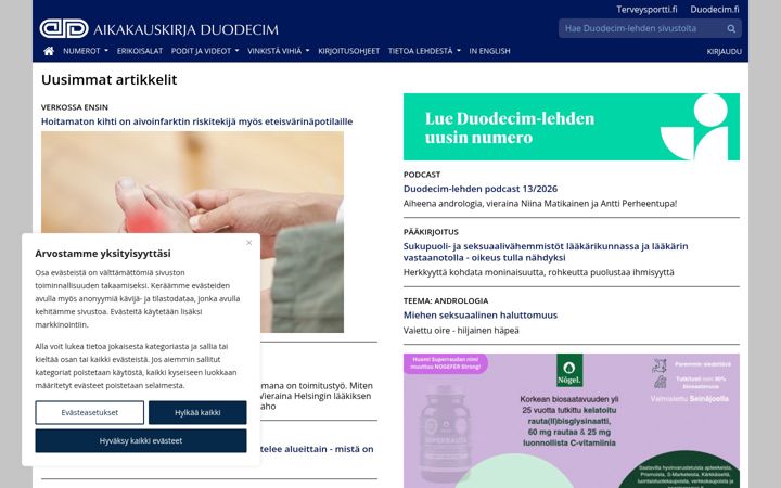 Screenshot of duodecimlehti.fi