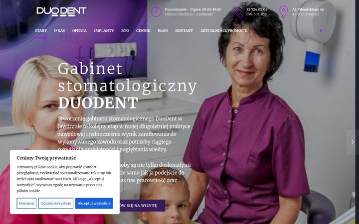 Captura de ecrã de duodentgabinet.pl