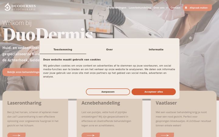 Ekrano kopija duodermis.nl