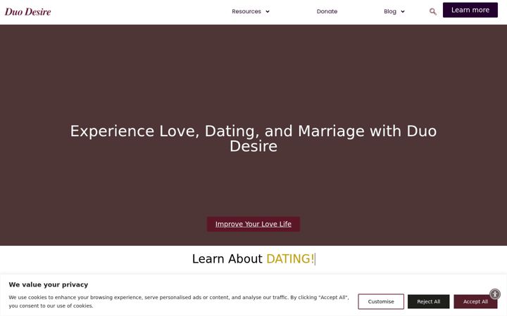Screenshot of duodesire.com