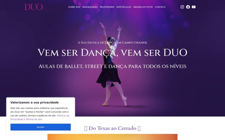 Screenshot of duoescoladedanca.com