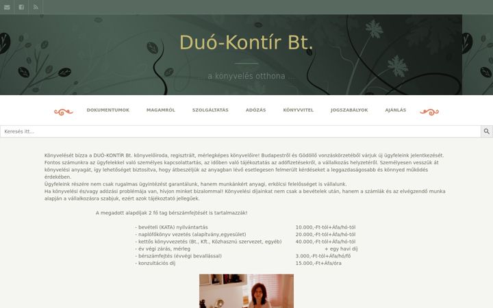 Екранна снимка на duokontir.hu