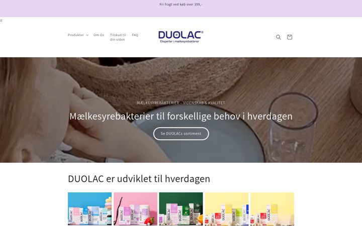 Capture d'écran de duolac.dk
