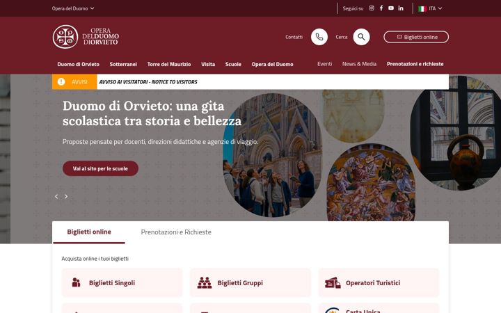 Screenshot di duomodiorvieto.eu