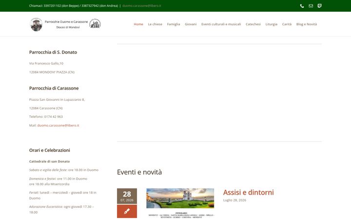 Skjámynd af duomomondovi.it