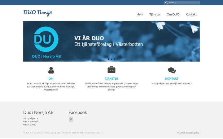 Screenshot of duonorsjo.se
