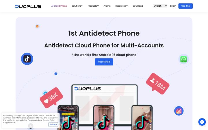 Screenshot of duoplus.net