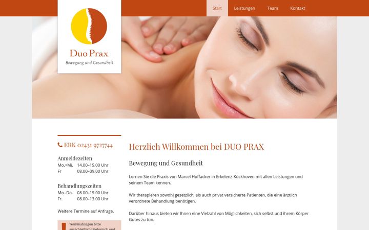 Screenshot of duoprax.de