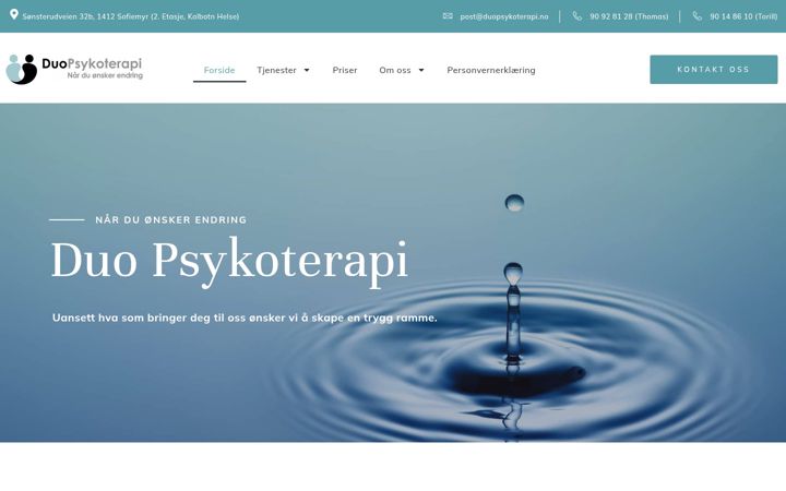 Captura de pantalla de duopsykoterapi.no