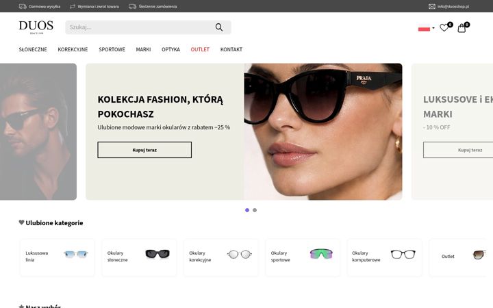 Captura de ecrã de duosshop.pl