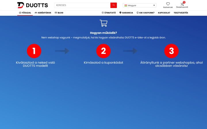 Екранна снимка на duotts.hu