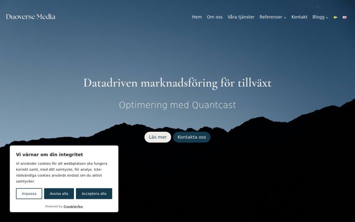 Screenshot of duoversemedia.com