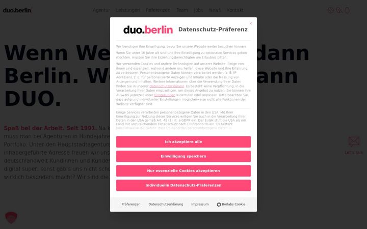 Screenshot of duowerbeagentur.de