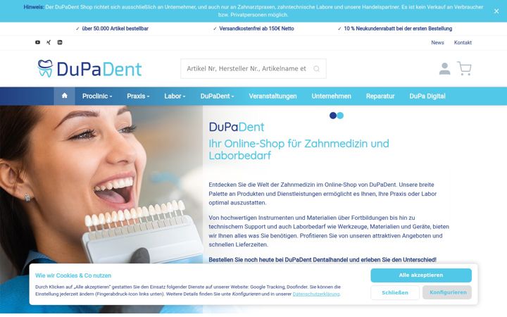 Screenshot of dupadent.de