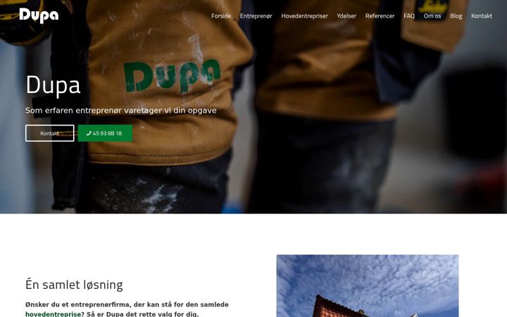 Screenshot ta' dupamurer.dk
