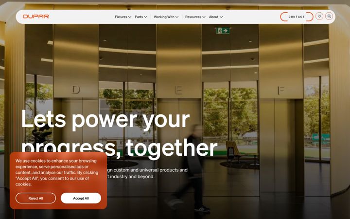 Screenshot of dupar.com
