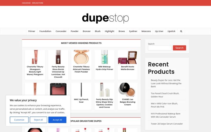Screenshot of dupestop.com