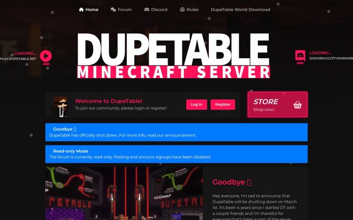 Zrzut ekranu dupetable.net