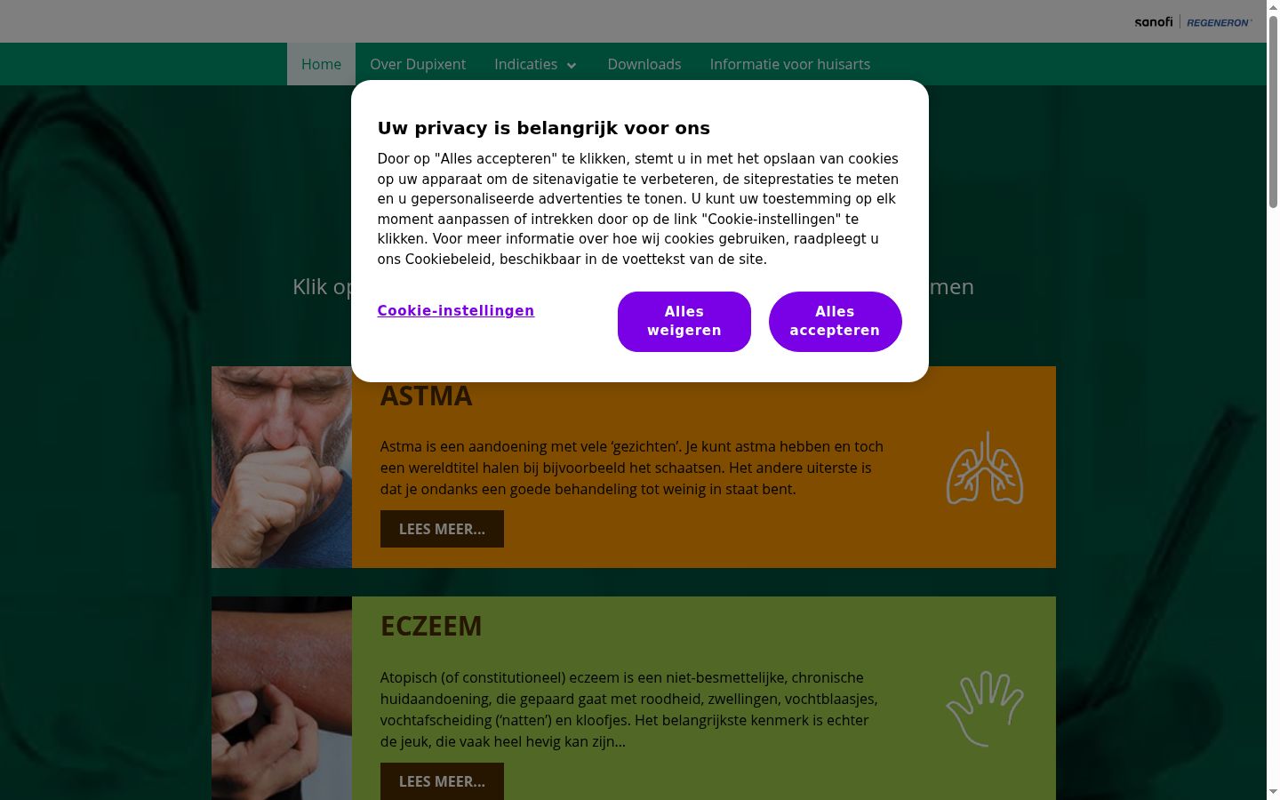 Screenshot tal-banner tal-kunsens muri qabel kwalunkwe interazzjoni