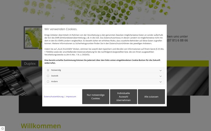 Screenshot of duplex-werbetechnik.de