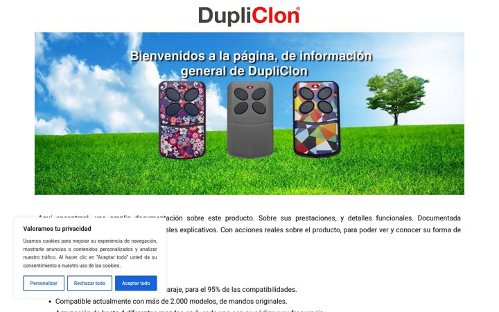 Screenshot of dupliclon.com