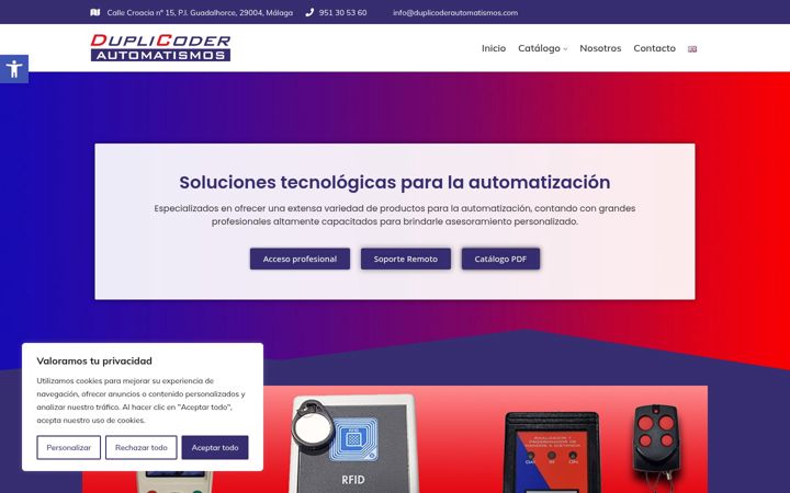 Screenshot of duplicoderautomatismos.com