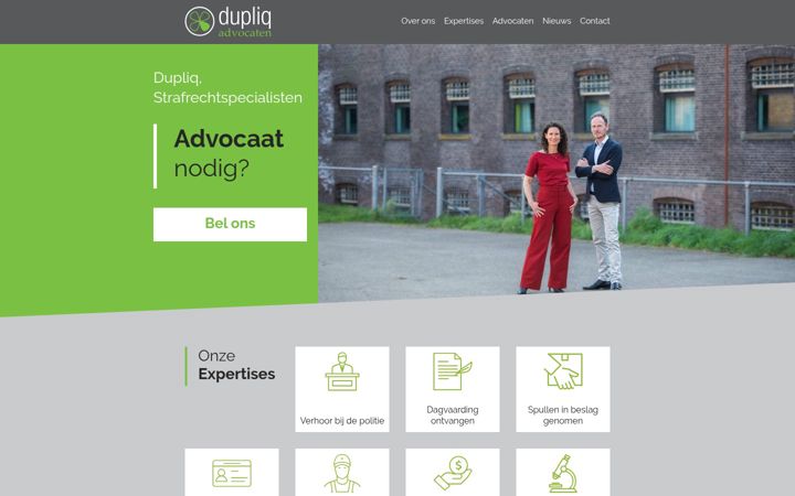 Kuvakaappaus sivustosta dupliq.nl