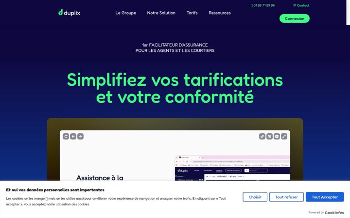 Capture d'écran de duplix.io