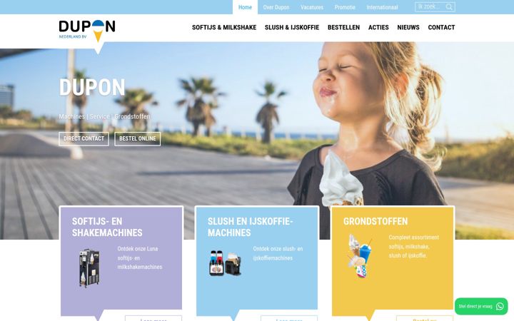 Kuvakaappaus sivustosta dupon.nl