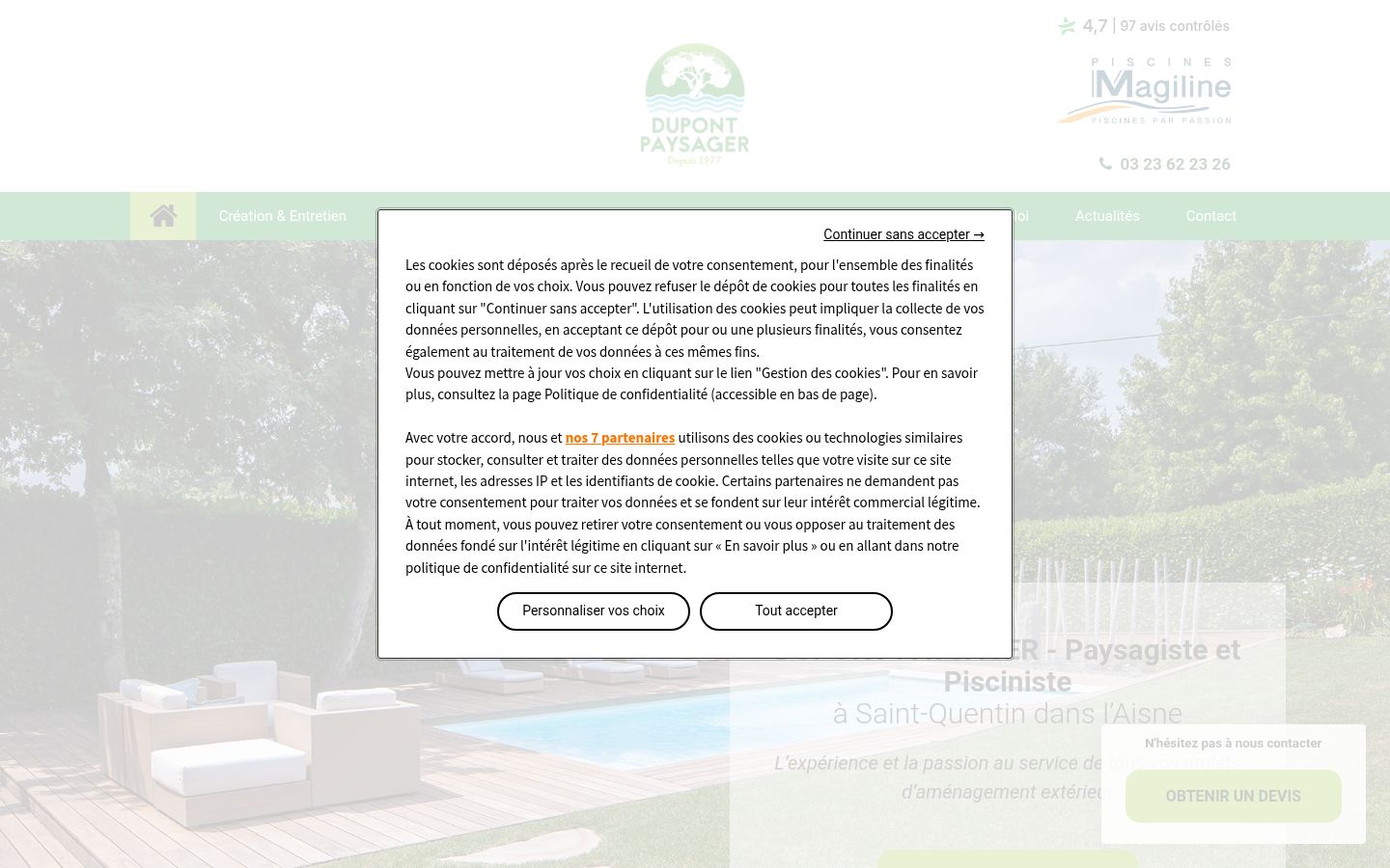 Sutikimo reklamjuostės, rodytos prieš bet kokią sąveiką, ekrano kopija