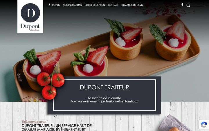 Skärmbild av dupont-traiteur.fr