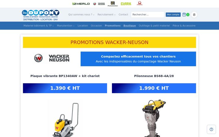 Screenshot of dupontmateriel.fr