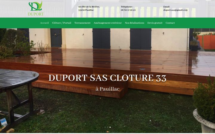 Skärmbild av duport-sas-cloture33.fr