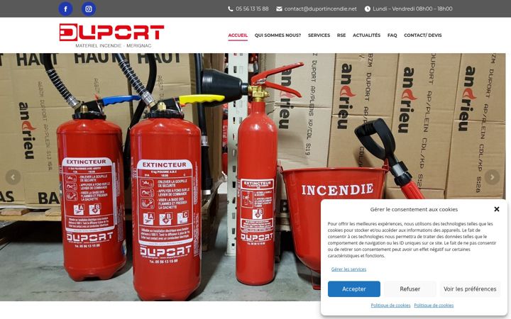 Zrzut ekranu duportincendie.net