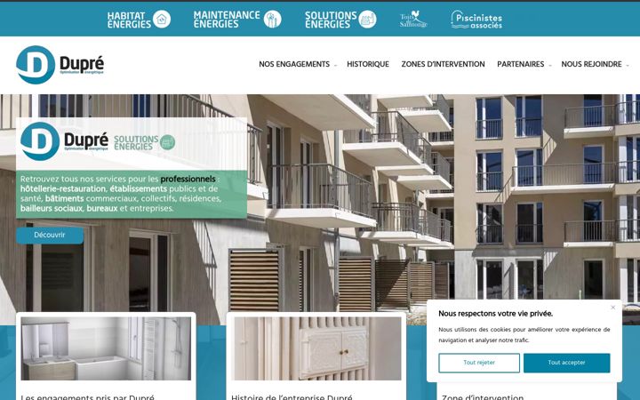 Screenshot of dupresaintes.fr