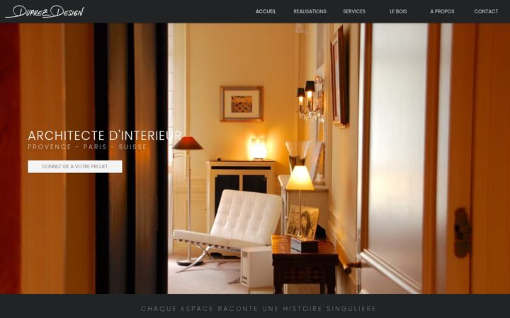 Screenshot of duprezdesign.fr