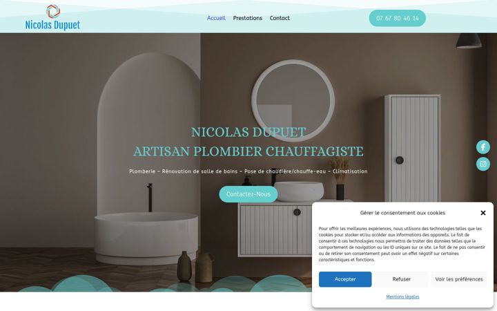 Ekrānuzņēmums no dupuet-nicolas.fr
