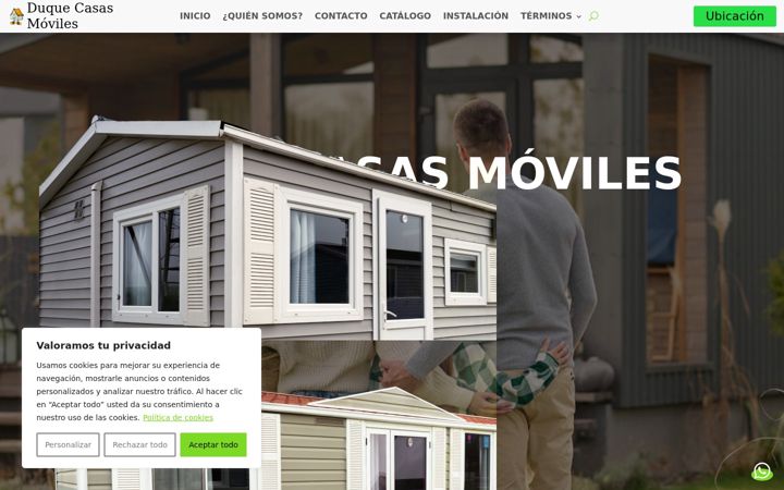 Screenshot of duquecasasmoviles.com