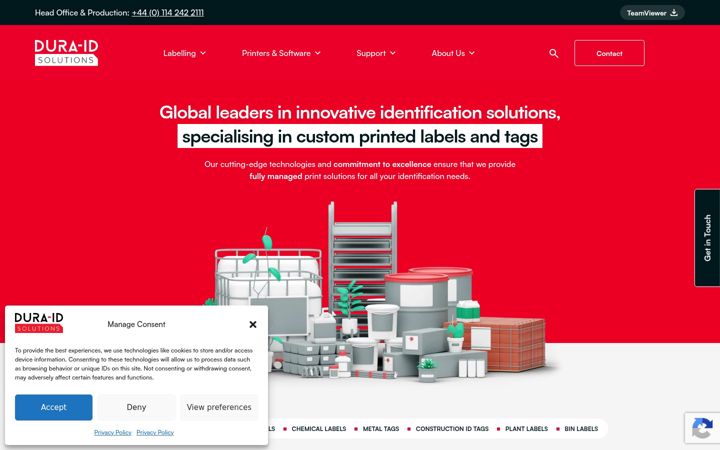 Screenshot of dura-id.com