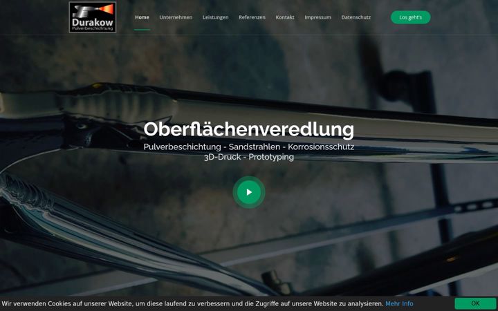 Screenshot of dura-pulverbeschichtung.de