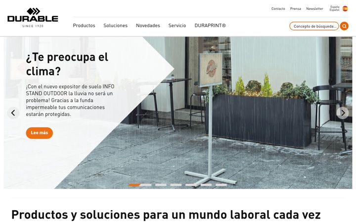 Ekrano kopija durable.com.es