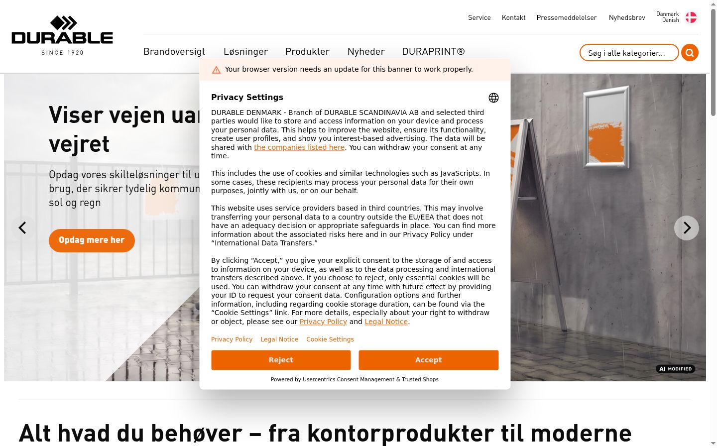 Skjámynd af samþykkisborðanum eins og hann birtist áður en nokkur samskipti fóru fram