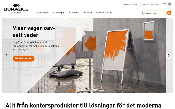 Screenshot von durable.se